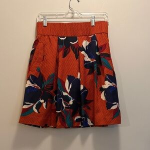 Maeve Vibrant Floral A-Line Skirt